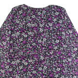 YESSICA Womens Printed Top Pink V-Neck Long Sleeve Floral L