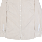 TOMMY HILFIGER Womens Printed Shirt Beige Collared Long Sleeve Check S