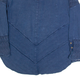 COTONISSIMI Womens Shirt Blue Long Sleeve 90s L