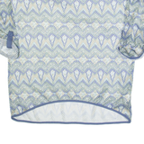 RAINBOW Mesh Womens Printed Top Blue 3/4 Sleeve Fair Isle L