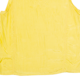 Womens Vest Yellow Sleeveless Silk L