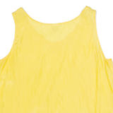 Womens Vest Yellow Sleeveless Silk L