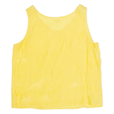 Womens Vest Yellow Sleeveless Silk L