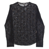 SINEQUANONE Mesh Womens Top Black Long Sleeve M