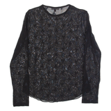 SINEQUANONE Mesh Womens Top Black Long Sleeve M
