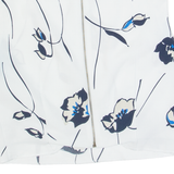 ZARA BASIC Womens Cropped Top White Sleeveless Floral S