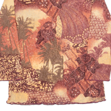 PROMOD Womens Printed Top Brown Long Sleeve Crazy Pattern S