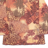 PROMOD Womens Printed Top Brown Long Sleeve Crazy Pattern S