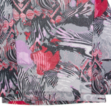 MAKE UP Womens Printed Top Grey Long Sleeve Crazy Pattern S