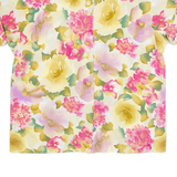 SOLANGE MONDOR Womens Printed Shirt Cream 90s Floral L