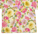 SOLANGE MONDOR Womens Printed Shirt Cream 90s Floral L
