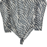 Womens Printed Bodysuit Black Long Sleeve Animal Print S