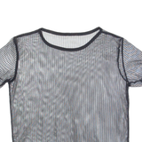 Mesh Sheer Womens Top Black M