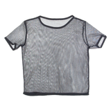 Mesh Sheer Womens Top Black M