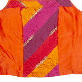 Womens Cropped Top Orange Sleeveless L