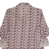 Womens Printed Shirt Pink Collared Long Sleeve Floral M