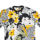 HARDOB Womens Printed Blouse Black 90s Floral UK 10