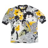 HARDOB Womens Printed Blouse Black 90s Floral UK 10