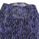 C&A Womens Printed Top Blue Long Sleeve Animal Print L