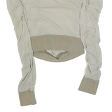 Ruched Womens Top Green Long Sleeve S