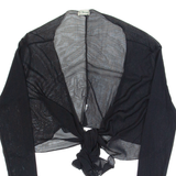 DRIVER Cardigan Womens Top Black V-Neck Long Sleeve S