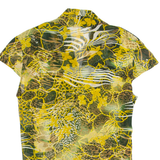 YING LAI Womens Printed Top Yellow Crazy Pattern L