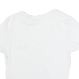 KARL KANI Ruched Womens Top White V-Neck S