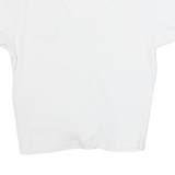 KARL KANI Ruched Womens Top White V-Neck S