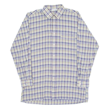 Mens Shirt Blue Check Long Sleeve S