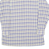 Mens Shirt Blue Check Long Sleeve S