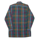 BREMO Mens Flannel Shirt Green Check Long Sleeve M