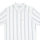 LEVI'S Mens Shirt White Striped M