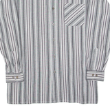 BREMO Mens Shirt Grey Striped Long Sleeve M
