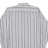 BREMO Mens Shirt Grey Striped Long Sleeve M