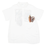 FIONA Womens Shirt White Crazy Pattern M