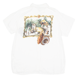 FIONA Womens Shirt White Crazy Pattern M