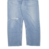 LEVI'S 521 02 Distressed Mens Jeans Blue Regular Straight Stone Wash W36 L26