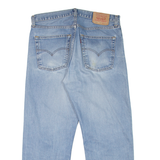 LEVI'S 521 02 Distressed Mens Jeans Blue Regular Straight Stone Wash W36 L26
