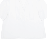 Sheer Womens Shirt Blouse White High Neck M