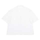 Sheer Womens Shirt Blouse White High Neck M