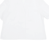 Sheer Womens Shirt Blouse White High Neck M