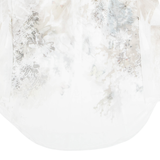 Butterfly Design Sheer Womens Printed Blouse Cream Long Sleeve Silk L