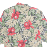BEST BLOUSE COMPANY Womens Printed Shirt Black 3/4 Sleeve 90s Floral M