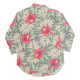BEST BLOUSE COMPANY Womens Printed Shirt Black 3/4 Sleeve 90s Floral M