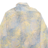 CELLINI Womens Printed Shirt Grey Collared 90s Nylon Crazy Pattern L