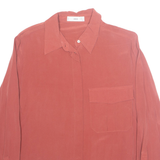 MANGO Womens Shirt Red Collared Long Sleeve XL