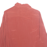 MANGO Womens Shirt Red Collared Long Sleeve XL