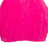 CHAQUE-FOIS BY GIAMA Womens Shirt Pink Collared Long Sleeve 90s M