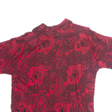 GP COLLECTIONS Womens Printed Shirt Red Off Shoulder 90s Floral L