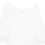 ZEBRA Womens Top White 3/4 Sleeve S